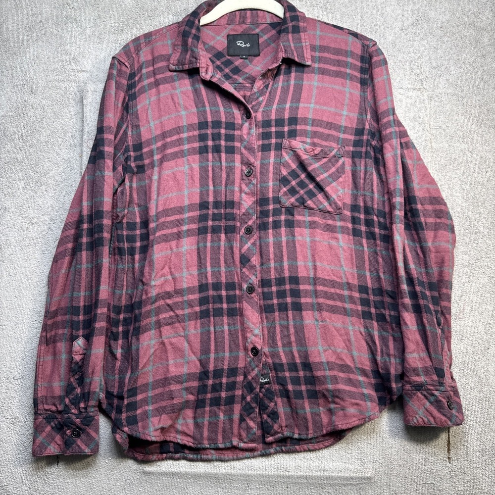 Rails Women's Red Plaid Button Down Shirt‎ Small Soft Flannel Style